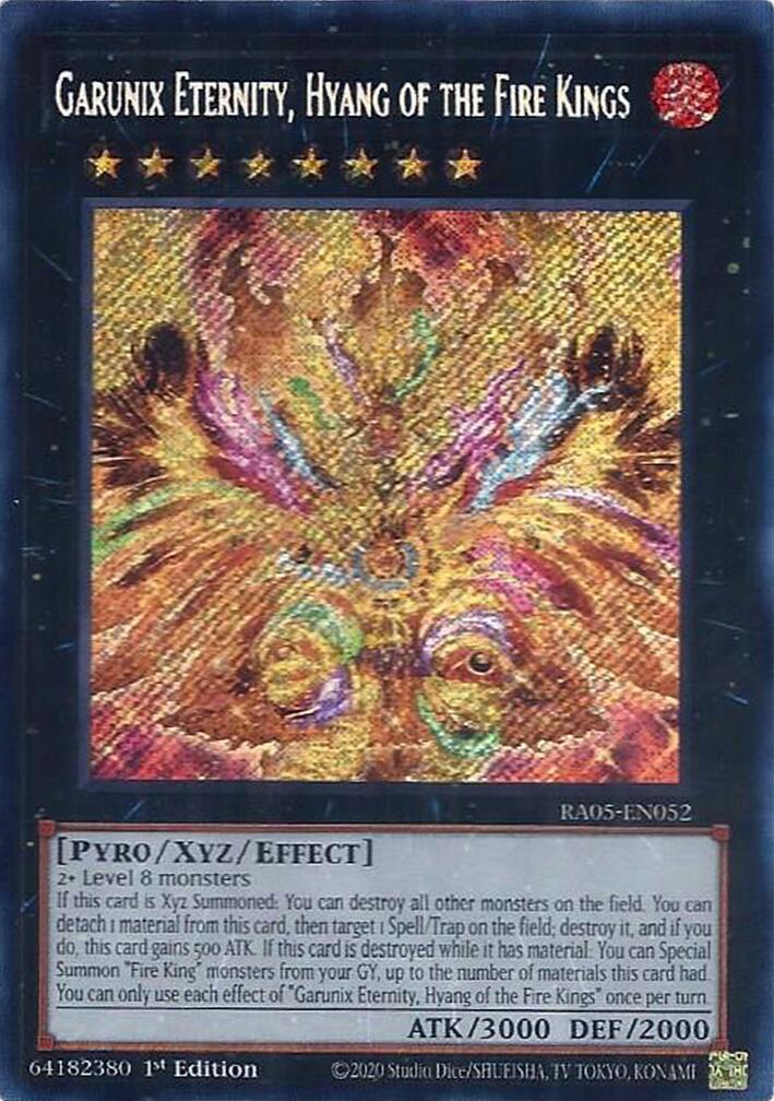 Garunix Eternity, Hyang of the Fire Kings (Secret Rare) [RA05-EN052] Secret Rare | Shuffle n Cut Hobbies & Games