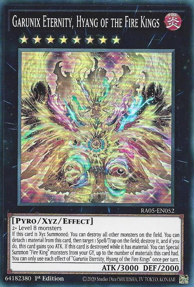 Garunix Eternity, Hyang of the Fire Kings [RA05-EN052] Super Rare | Shuffle n Cut Hobbies & Games