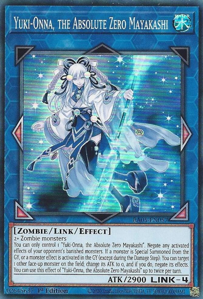 Yuki-Onna, the Absolute Zero Mayakashi [RA05-EN057] Super Rare | Shuffle n Cut Hobbies & Games