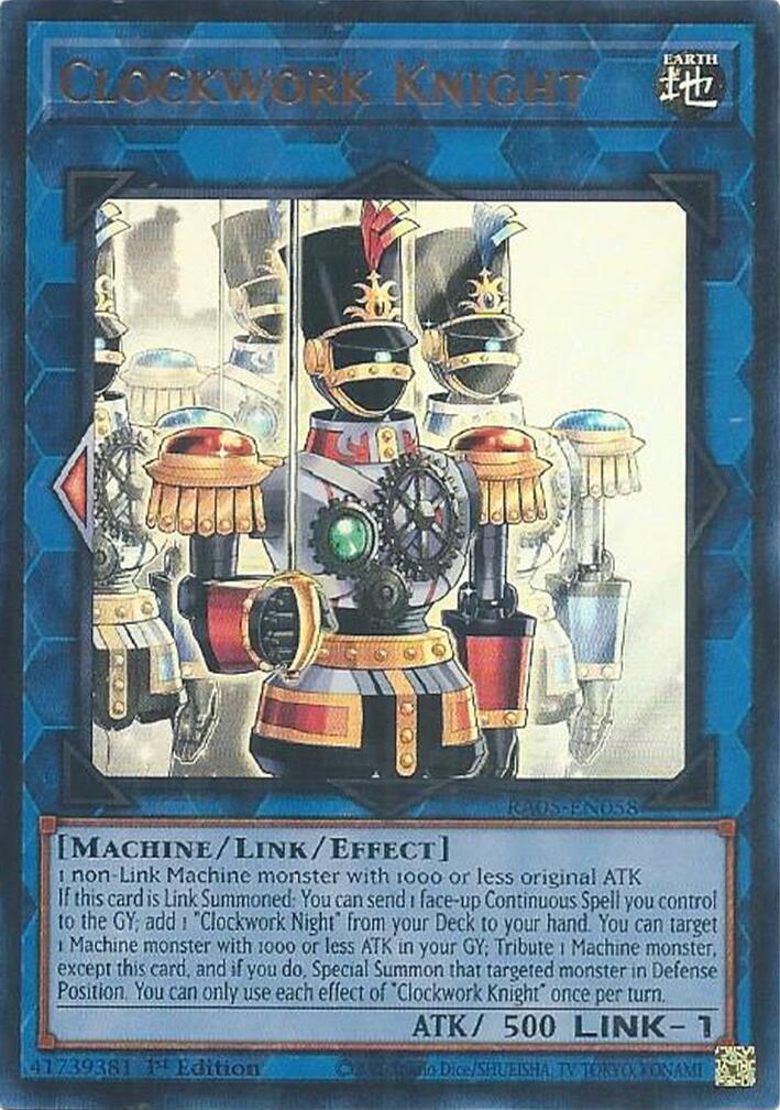 Clockwork Knight (Ultra Rare) [RA05-EN058] Ultra Rare | Shuffle n Cut Hobbies & Games