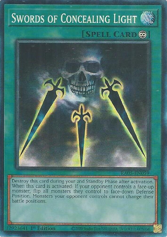 Swords of Concealing Light (Collector's Rare) [RA05-EN059] Collector's Rare | Shuffle n Cut Hobbies & Games