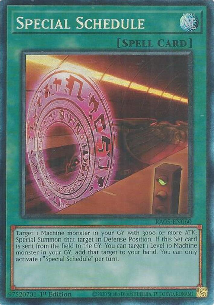 Special Schedule (Collector's Rare) [RA05-EN060] Collector's Rare | Shuffle n Cut Hobbies & Games