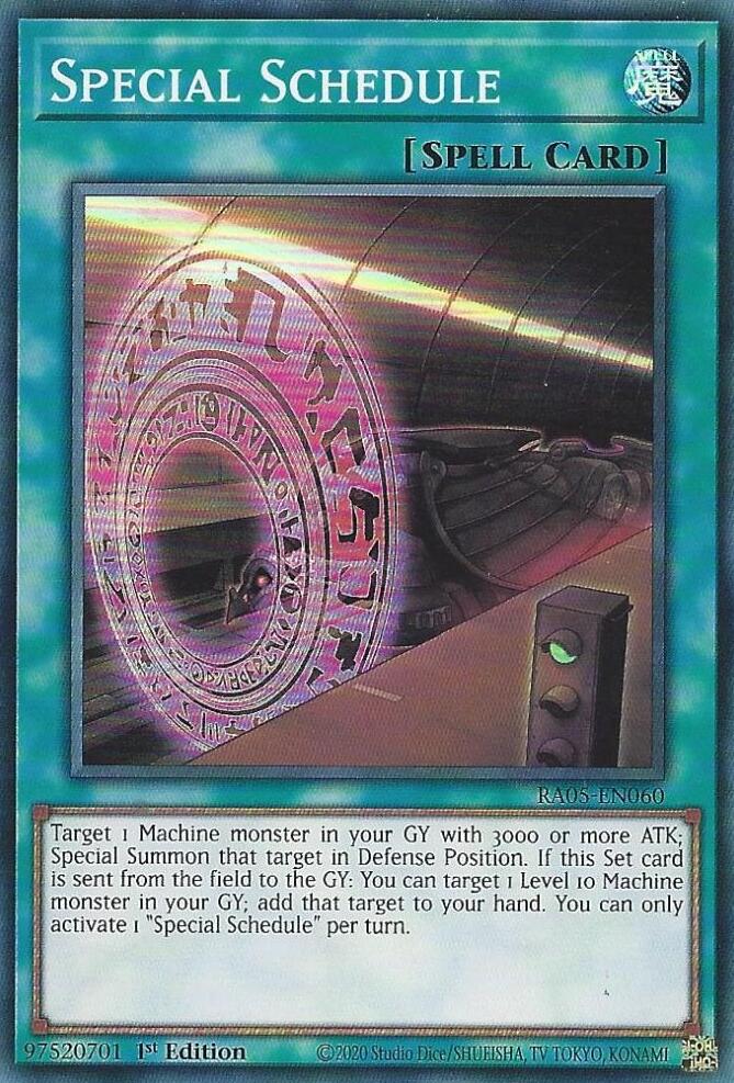 Special Schedule [RA05-EN060] Super Rare | Shuffle n Cut Hobbies & Games
