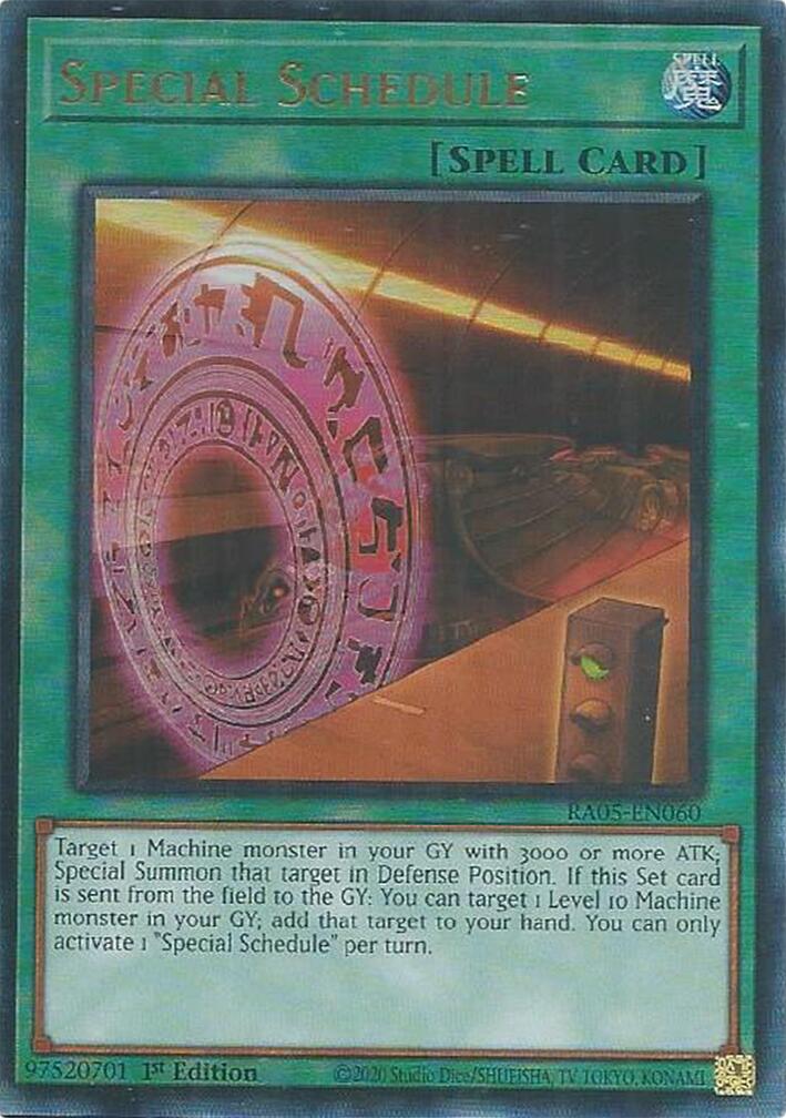 Special Schedule (Ultimate Rare) [RA05-EN060] Ultimate Rare | Shuffle n Cut Hobbies & Games