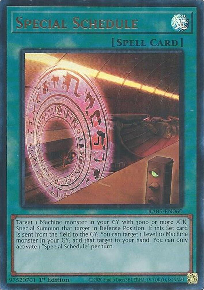 Special Schedule (Ultra Rare) [RA05-EN060] Ultra Rare | Shuffle n Cut Hobbies & Games