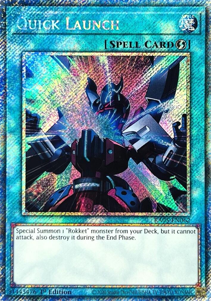Quick Launch (Platinum Secret Rare) [RA05-EN062] Platinum Secret Rare | Shuffle n Cut Hobbies & Games