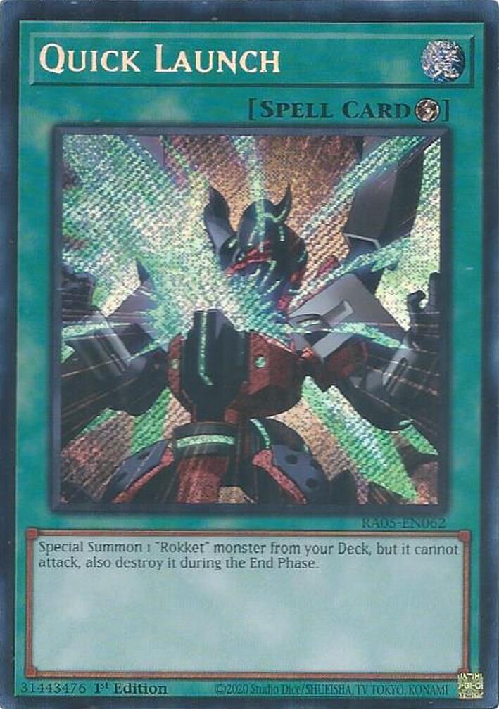 Quick Launch (Secret Rare) [RA05-EN062] Secret Rare | Shuffle n Cut Hobbies & Games