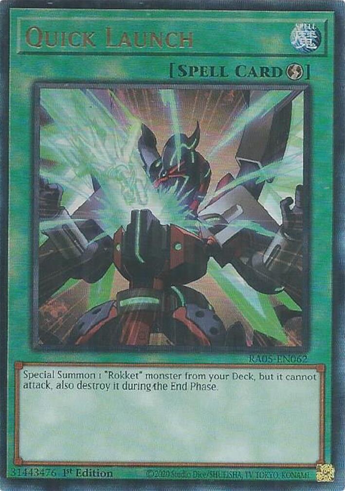 Quick Launch (Ultimate Rare) [RA05-EN062] Ultimate Rare | Shuffle n Cut Hobbies & Games