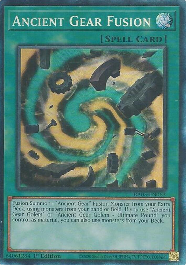 Ancient Gear Fusion (Collector's Rare) [RA05-EN063] Collector's Rare | Shuffle n Cut Hobbies & Games