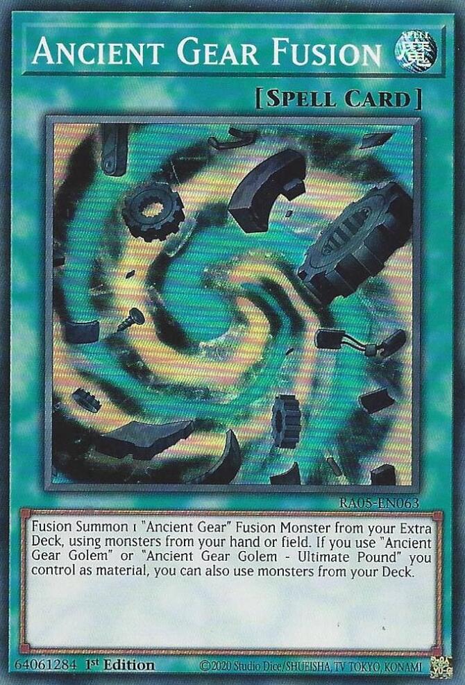 Ancient Gear Fusion [RA05-EN063] Super Rare | Shuffle n Cut Hobbies & Games