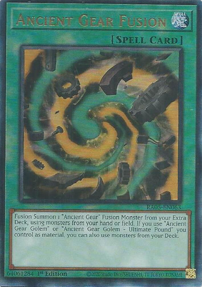 Ancient Gear Fusion (Ultimate Rare) [RA05-EN063] Ultimate Rare | Shuffle n Cut Hobbies & Games