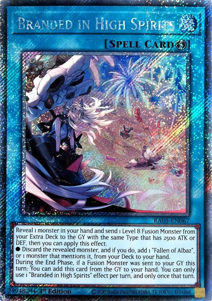 Branded in High Spirits (Platinum Secret Rare) [RA05-EN067] Platinum Secret Rare | Shuffle n Cut Hobbies & Games