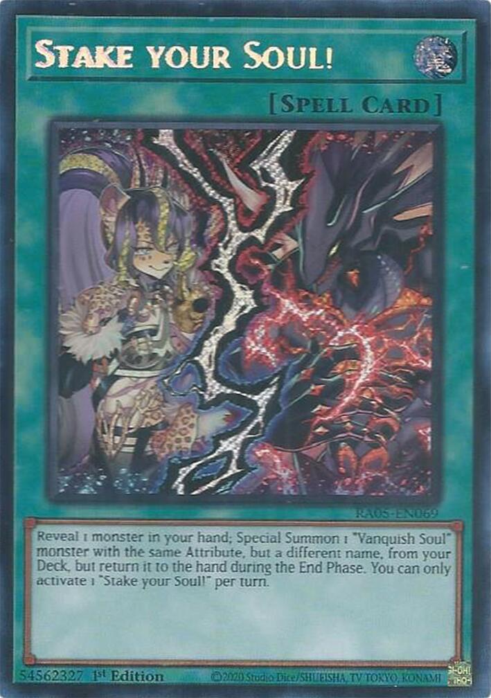 Stake your Soul! (Secret Rare) [RA05-EN069] Secret Rare | Shuffle n Cut Hobbies & Games
