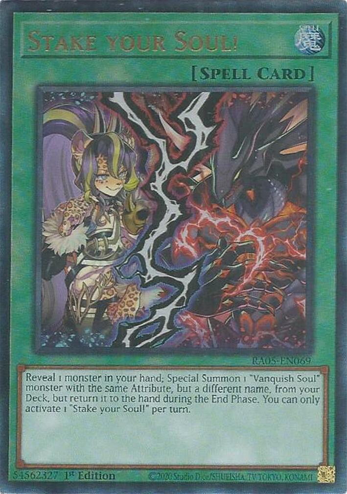 Stake your Soul! (Ultimate Rare) [RA05-EN069] Ultimate Rare | Shuffle n Cut Hobbies & Games