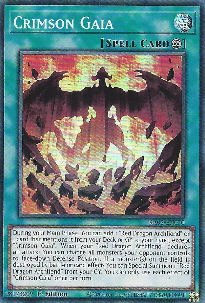 Crimson Gaia [RA05-EN070] Super Rare | Shuffle n Cut Hobbies & Games
