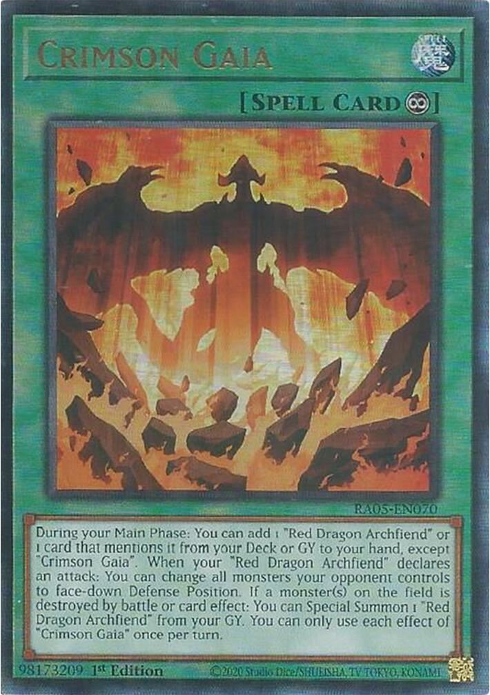 Crimson Gaia (Ultimate Rare) [RA05-EN070] Ultimate Rare | Shuffle n Cut Hobbies & Games