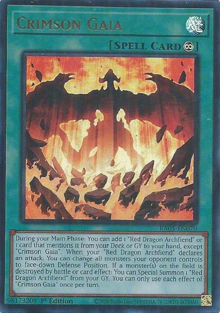 Crimson Gaia (Ultra Rare) [RA05-EN070] Ultra Rare | Shuffle n Cut Hobbies & Games