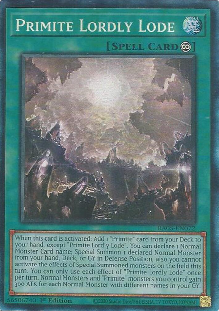 Primite Lordly Lode (Collector's Rare) [RA05-EN072] Collector's Rare | Shuffle n Cut Hobbies & Games