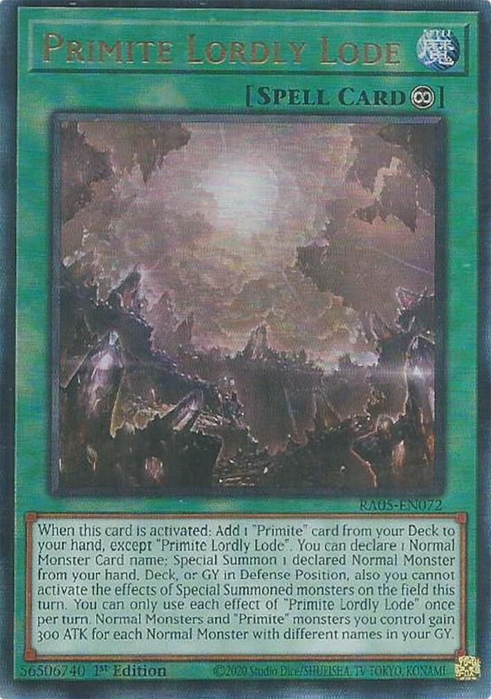 Primite Lordly Lode (Ultimate Rare) [RA05-EN072] Ultimate Rare | Shuffle n Cut Hobbies & Games
