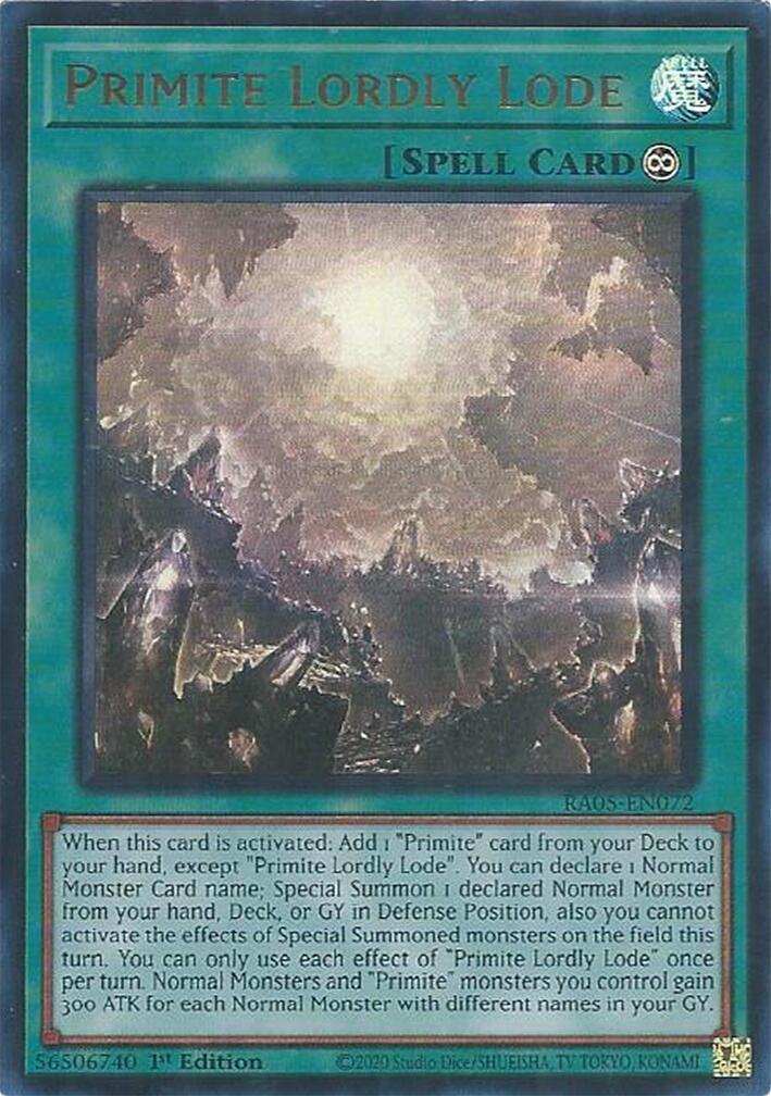 Primite Lordly Lode (Ultra Rare) [RA05-EN072] Ultra Rare | Shuffle n Cut Hobbies & Games