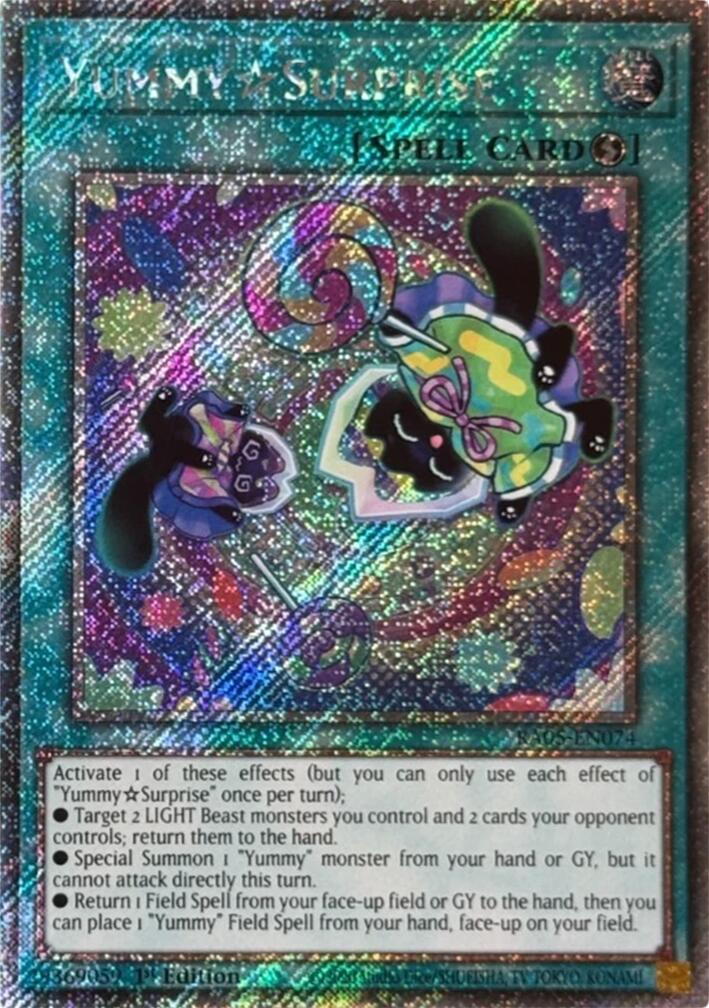 YummySurprise (Platinum Secret Rare) [RA05-EN074] Platinum Secret Rare | Shuffle n Cut Hobbies & Games