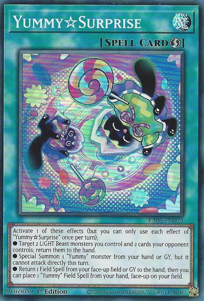 YummySurprise [RA05-EN074] Super Rare | Shuffle n Cut Hobbies & Games