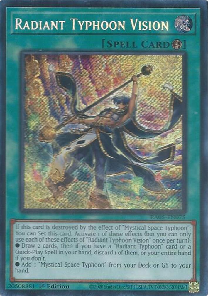 Radiant Typhoon Vision (Secret Rare) [RA05-EN075] Secret Rare | Shuffle n Cut Hobbies & Games