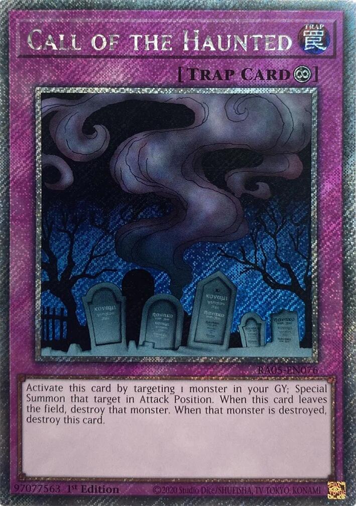 Call of the Haunted (Platinum Secret Rare) [RA05-EN076] Platinum Secret Rare | Shuffle n Cut Hobbies & Games