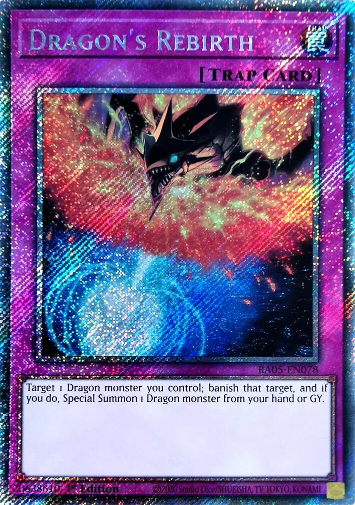 Dragon's Rebirth (Platinum Secret Rare) [RA05-EN078] Platinum Secret Rare | Shuffle n Cut Hobbies & Games