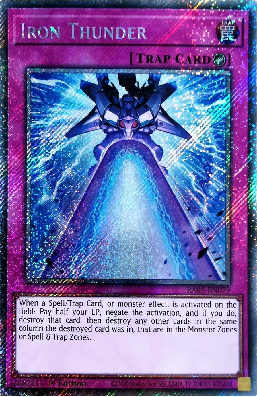 Iron Thunder (Platinum Secret Rare) [RA05-EN079] Platinum Secret Rare | Shuffle n Cut Hobbies & Games