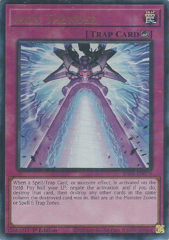 Iron Thunder (Ultimate Rare) [RA05-EN079] Ultimate Rare | Shuffle n Cut Hobbies & Games