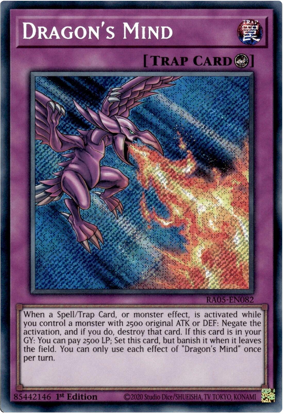 Dragon's Mind (Secret Rare) [RA05-EN082] Secret Rare | Shuffle n Cut Hobbies & Games