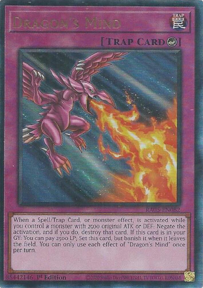 Dragon's Mind (Ultimate Rare) [RA05-EN082] Ultimate Rare | Shuffle n Cut Hobbies & Games