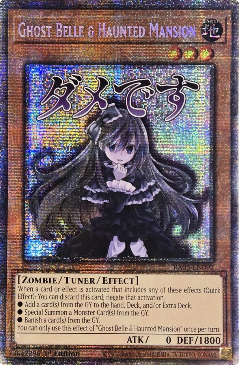 Ghost Belle & Haunted Mansion (Starlight Rare) [RA05-EN092] Starlight Rare | Shuffle n Cut Hobbies & Games