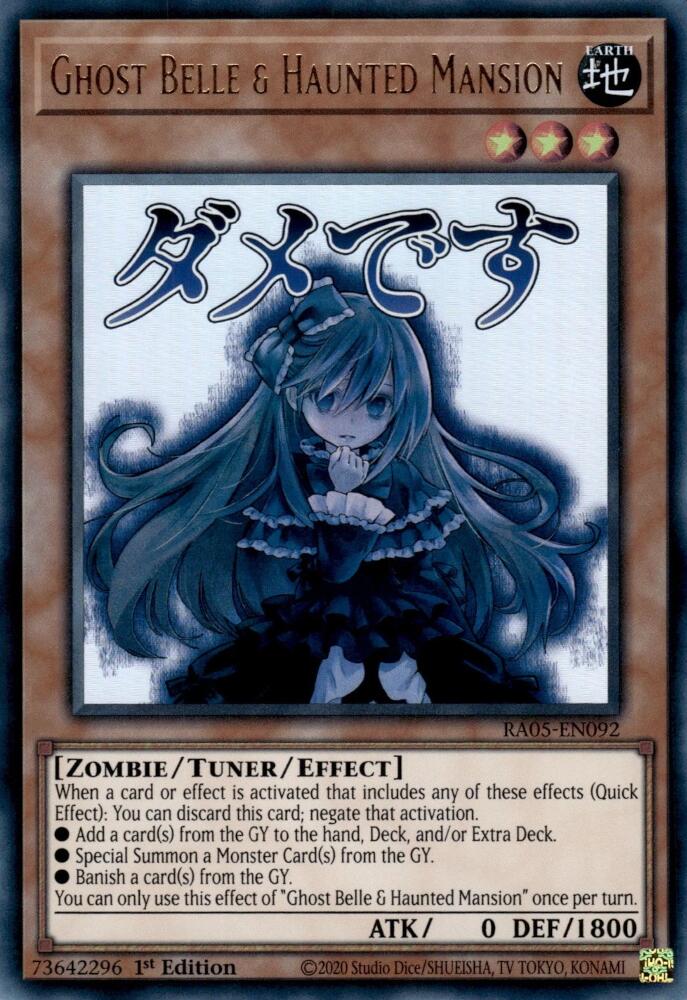 Ghost Belle & Haunted Mansion [RA05-EN092] Ultra Rare | Shuffle n Cut Hobbies & Games
