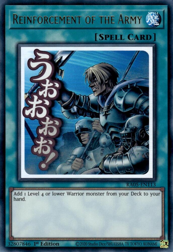 Reinforcement of the Army [RA05-EN113] Ultra Rare | Shuffle n Cut Hobbies & Games