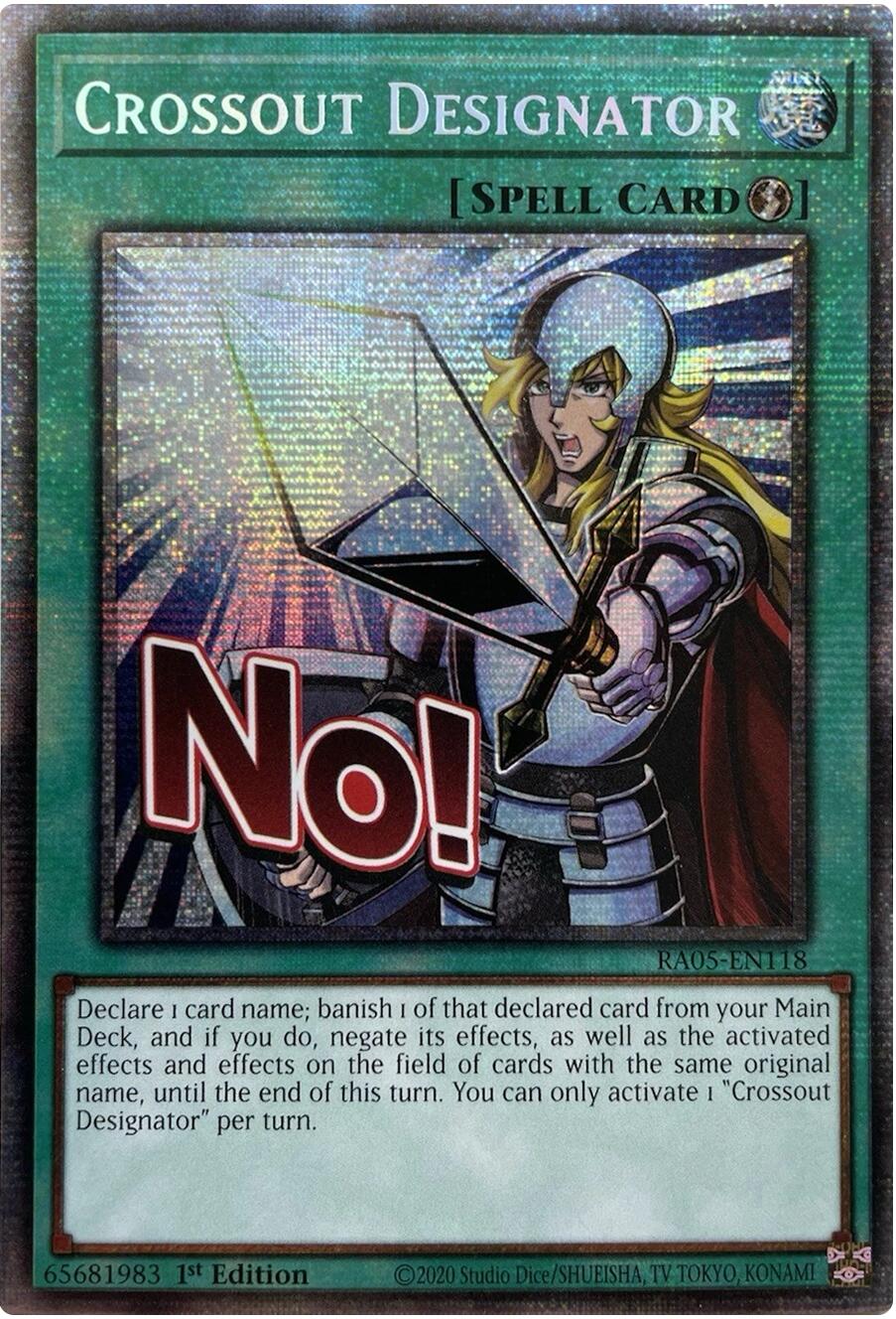 Crossout Designator (Starlight Rare) [RA05-EN118] Starlight Rare | Shuffle n Cut Hobbies & Games