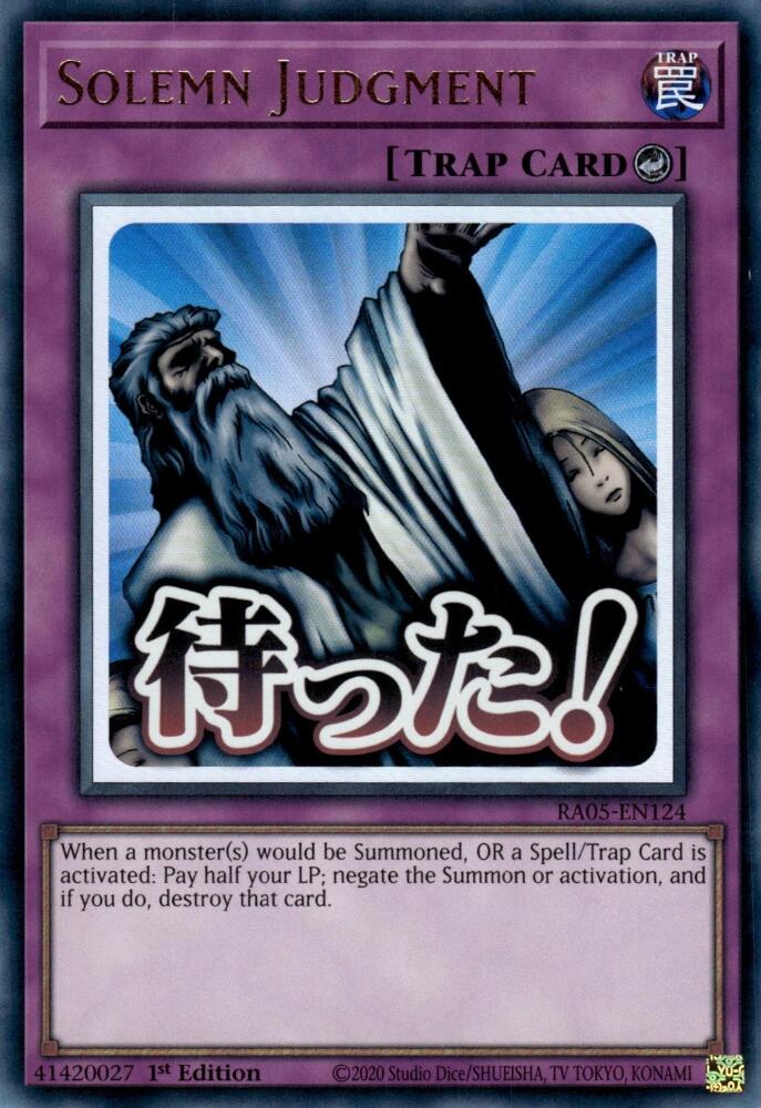 Solemn Judgment [RA05-EN124] Ultra Rare | Shuffle n Cut Hobbies & Games