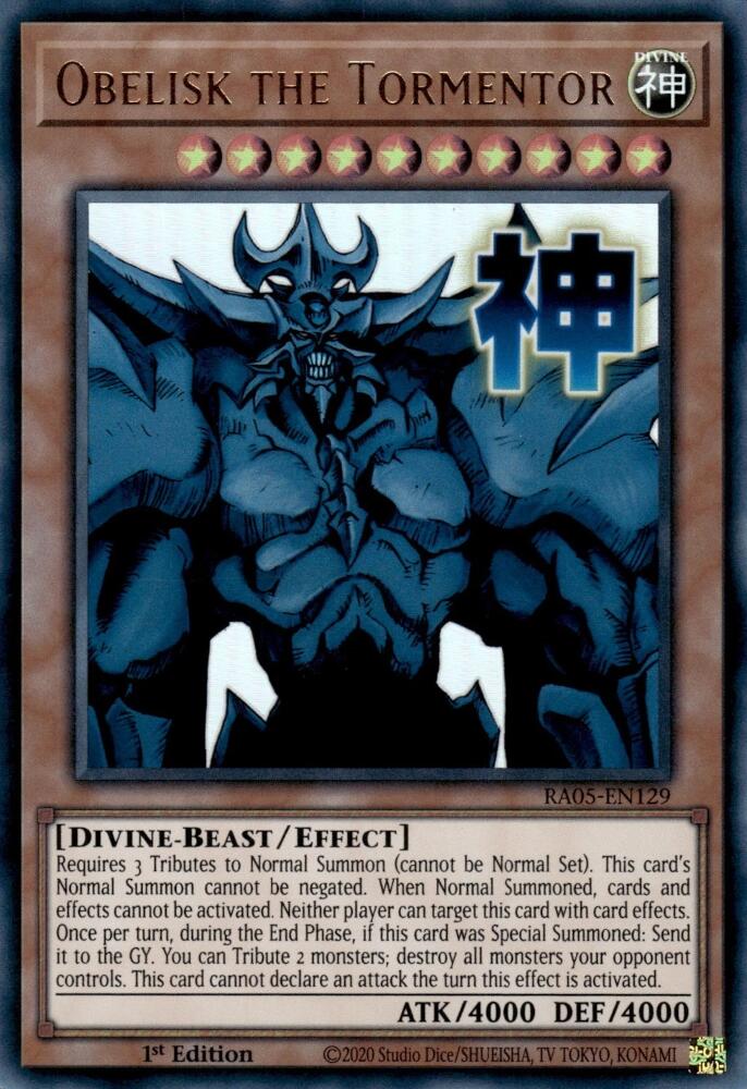 Obelisk the Tormentor [RA05-EN129] Ultra Rare | Shuffle n Cut Hobbies & Games