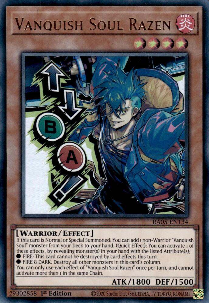 Vanquish Soul Razen [RA05-EN134] Ultra Rare | Shuffle n Cut Hobbies & Games