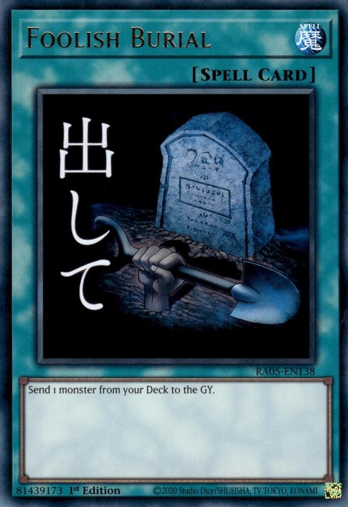 Foolish Burial [RA05-EN138] Ultra Rare | Shuffle n Cut Hobbies & Games