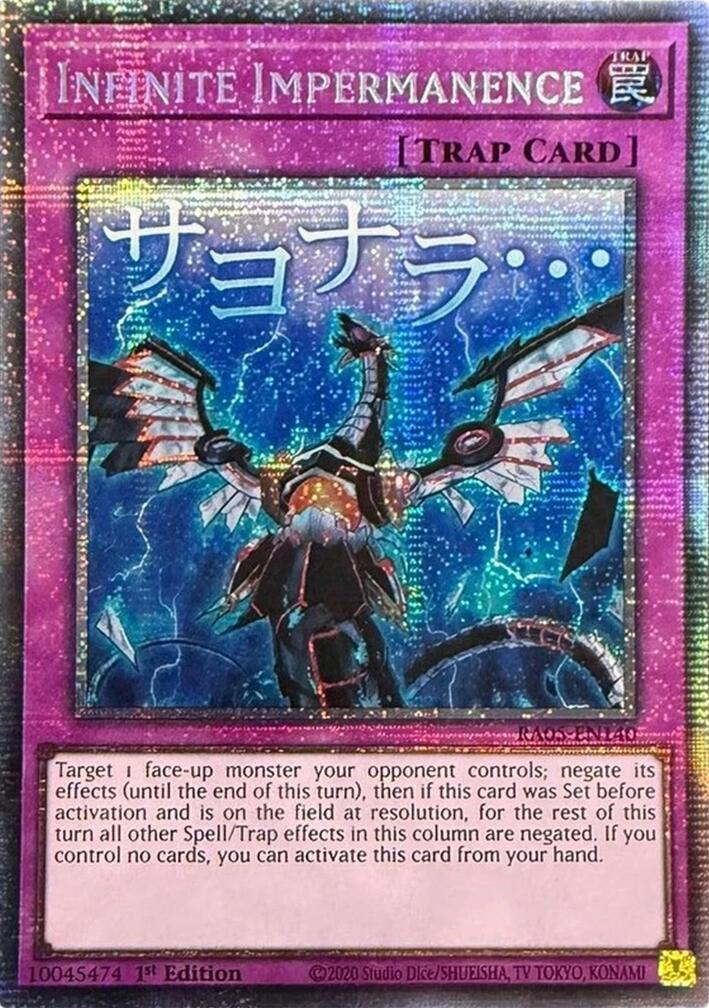 Infinite Impermanence (Starlight Rare) [RA05-EN140] Starlight Rare | Shuffle n Cut Hobbies & Games