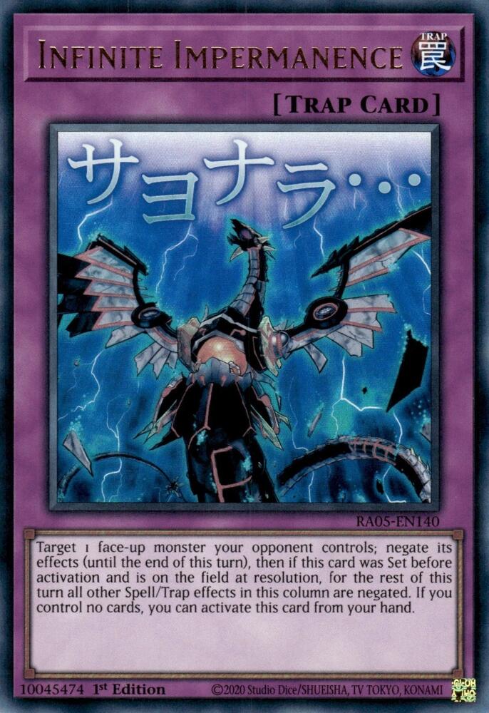 Infinite Impermanence [RA05-EN140] Ultra Rare | Shuffle n Cut Hobbies & Games