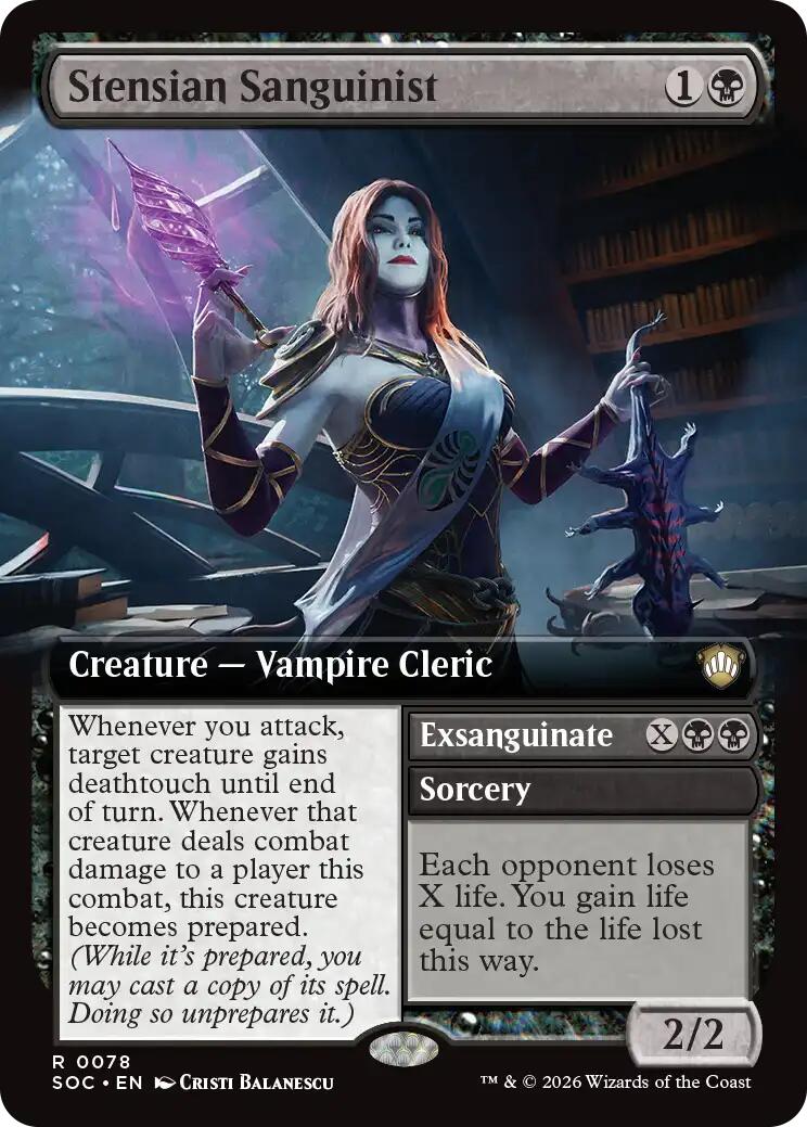 Stensian Sanguinist (Extended Art) [Secrets of Strixhaven Commander] | Shuffle n Cut Hobbies & Games