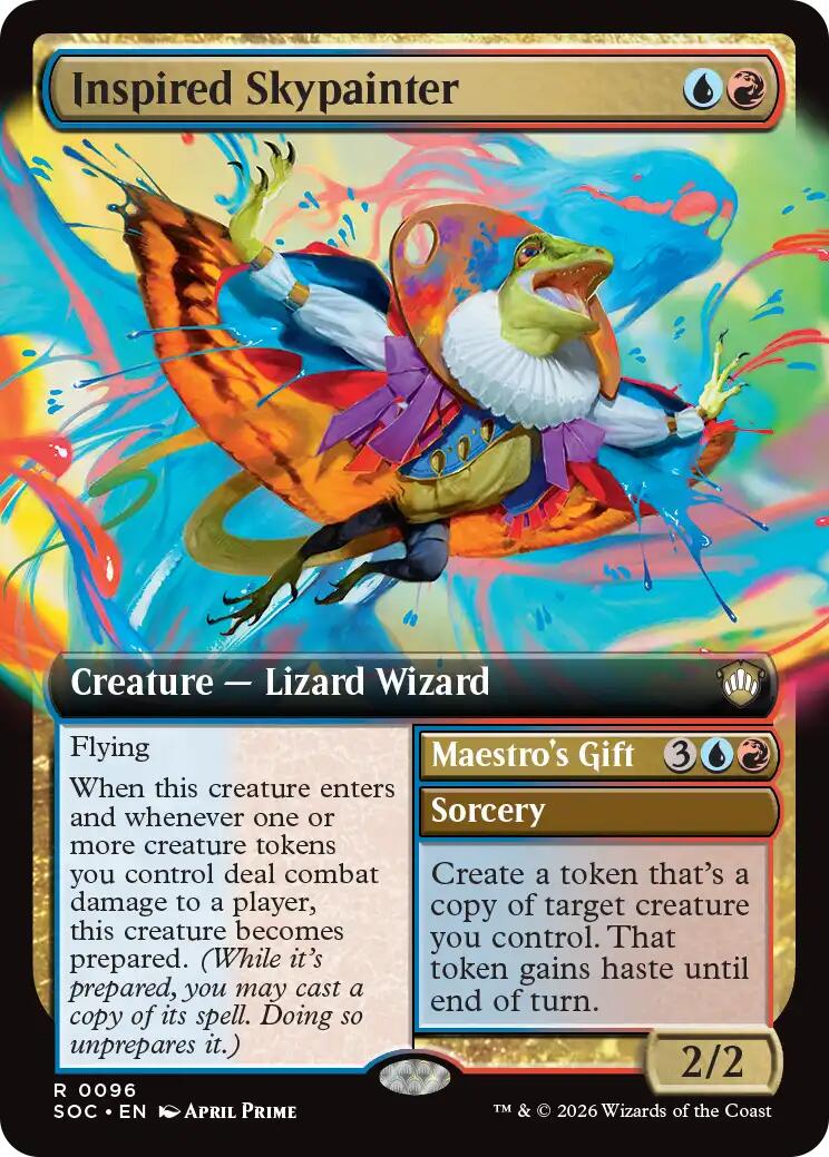 Inspired Skypainter (Extended Art) [Secrets of Strixhaven Commander] | Shuffle n Cut Hobbies & Games