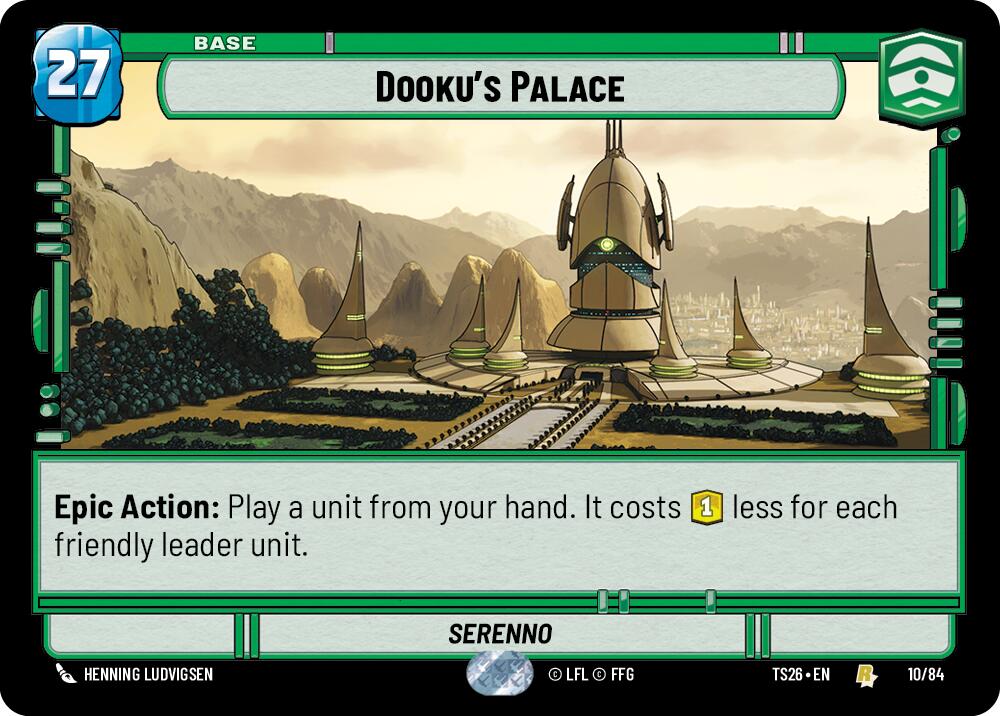 Dooku's Palace (10/84) (10/84) [Twin Suns] | Shuffle n Cut Hobbies & Games