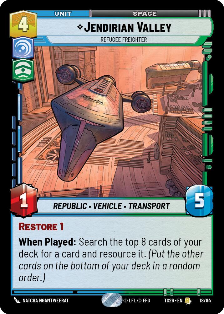Jendirian Valley - Refugee Freighter (18/84) (18/84) [Twin Suns] | Shuffle n Cut Hobbies & Games