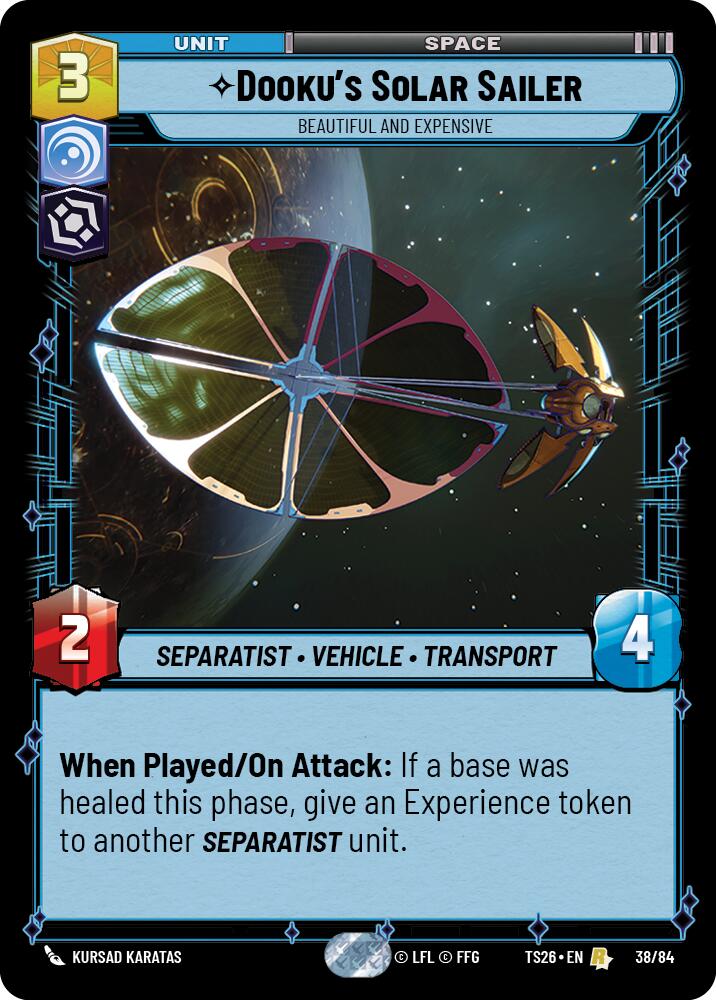 Dooku's Solar Sailer - Beautiful and Expensive (38/84) (38/84) [Twin Suns] | Shuffle n Cut Hobbies & Games