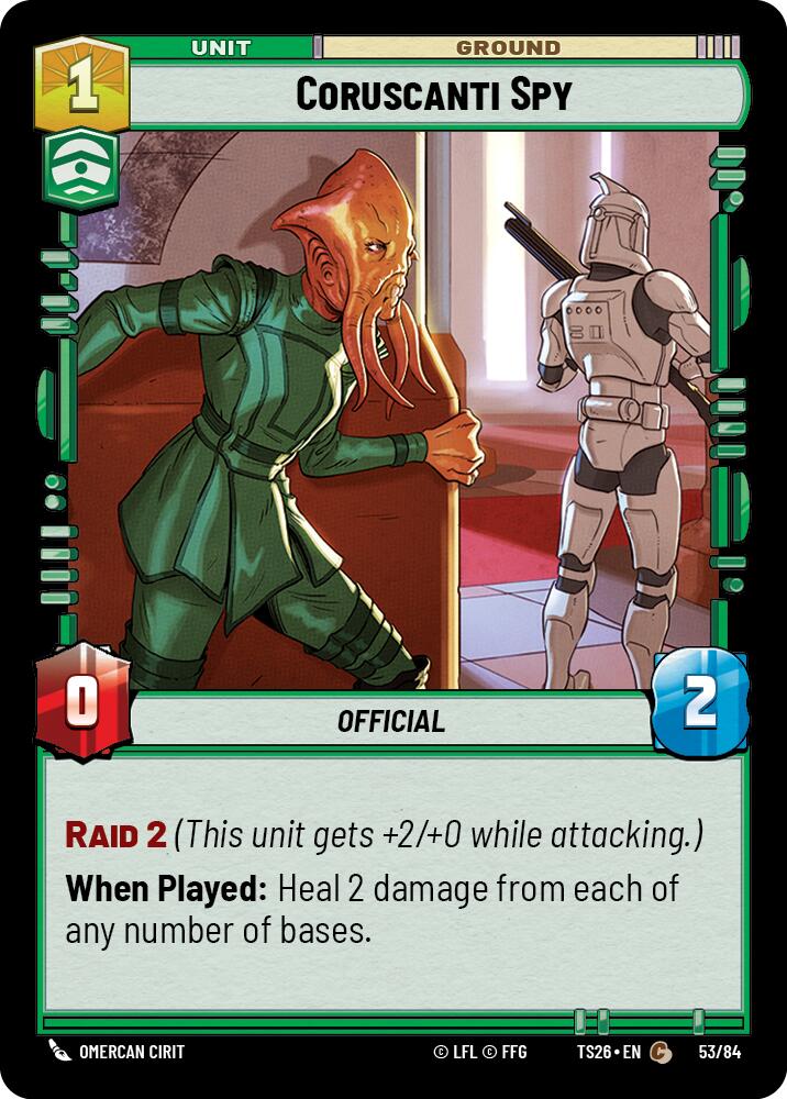 Coruscanti Spy (53/84) (53/84) [Twin Suns] | Shuffle n Cut Hobbies & Games