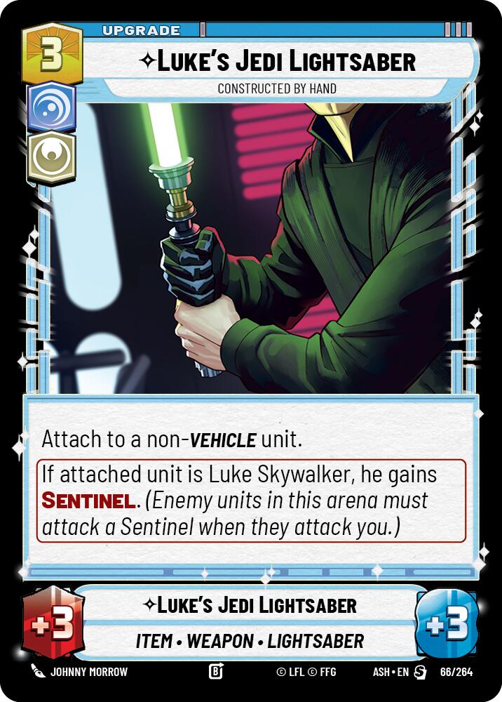 Luke's Jedi Lightsaber - Constructed by Hand (66/264) (66/264) [Ashes of the Empire] | Shuffle n Cut Hobbies & Games